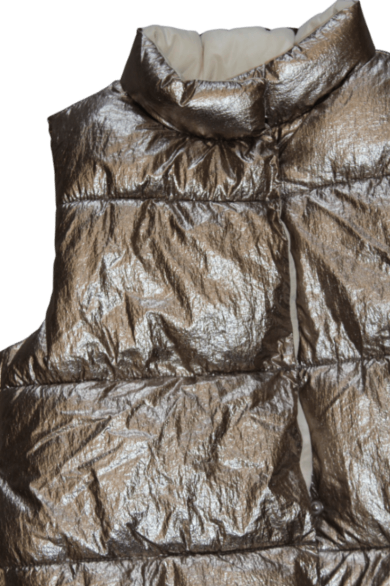Zara Puffer Vest, metallic, 4-5