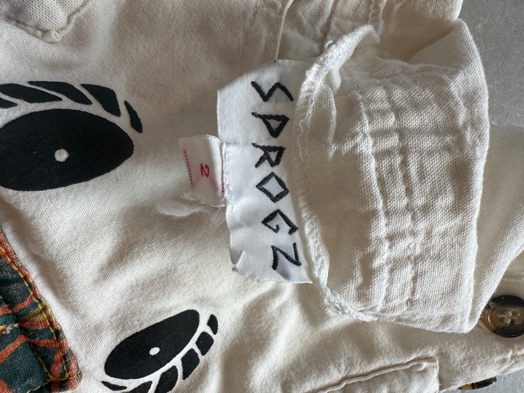 Sprogz Overalls, White with elephant design, 2