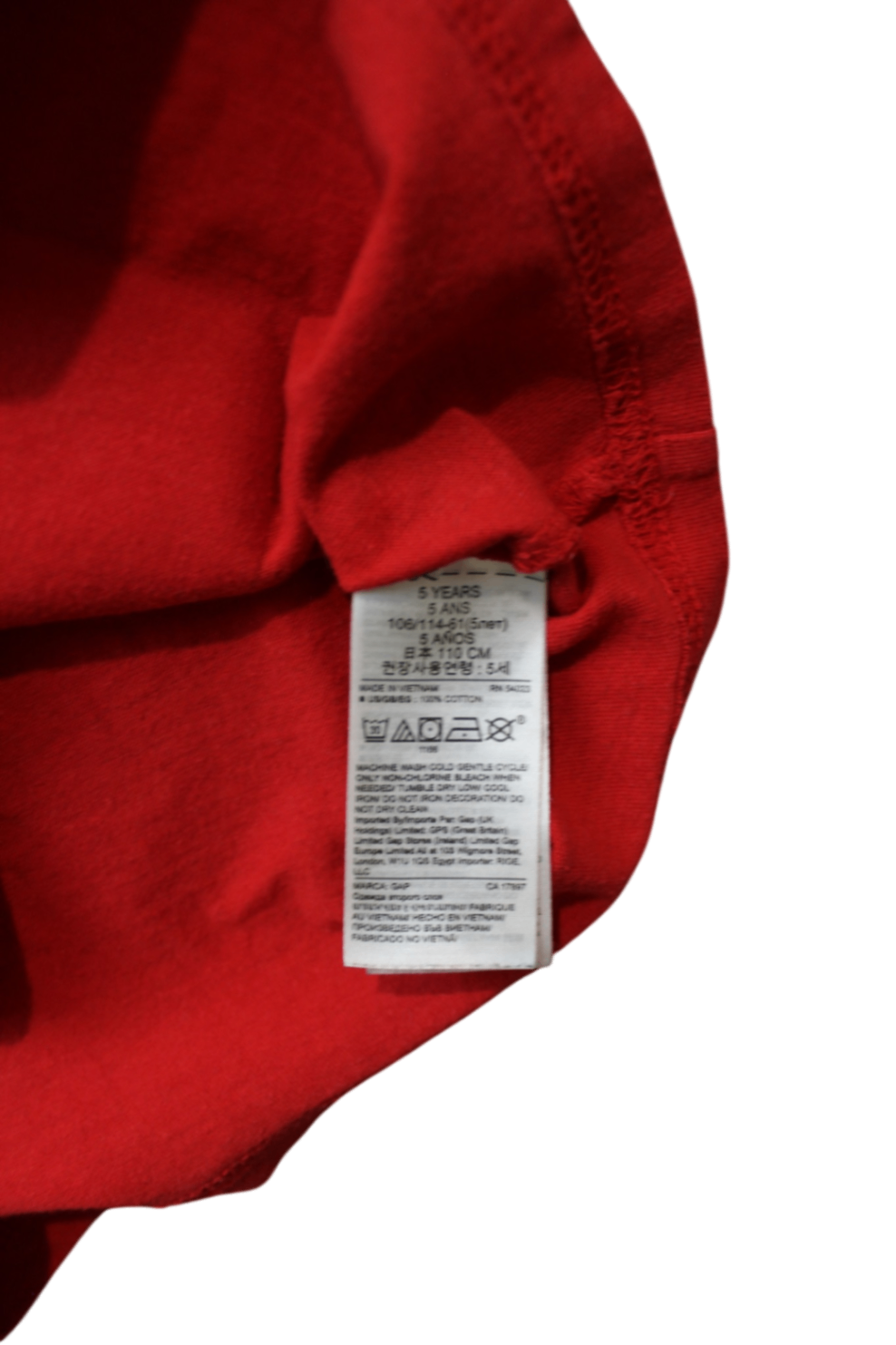 Baby Gap T-Shirt, Red, 5