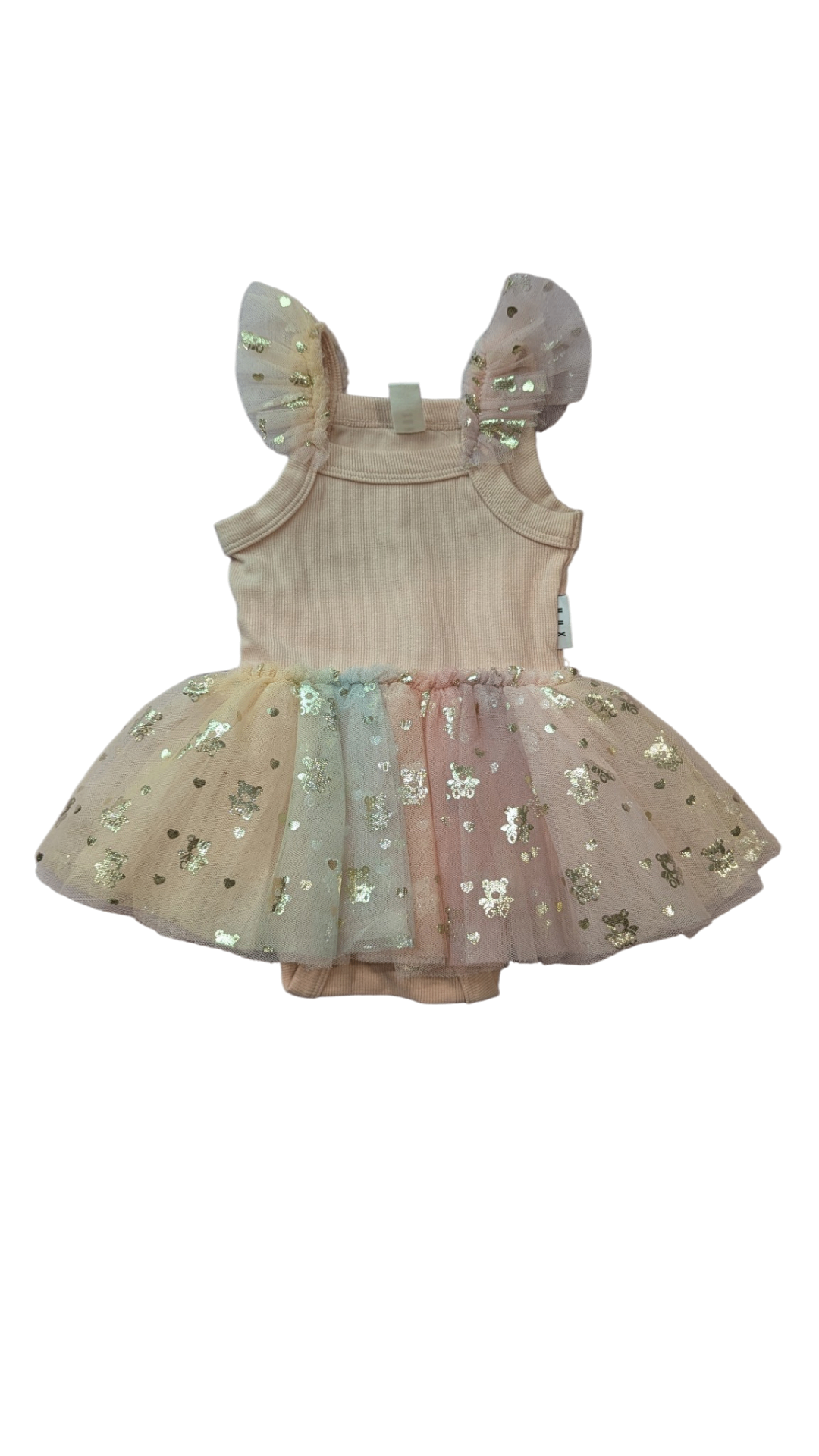 HUX Dress, Pastel pink with multicoloured accents, 000