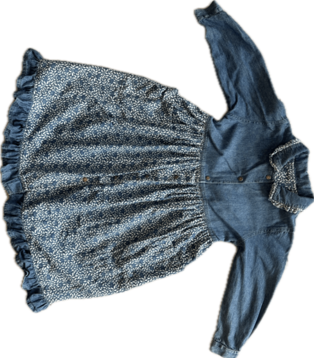Designer Kidz Dress, Blue, 4