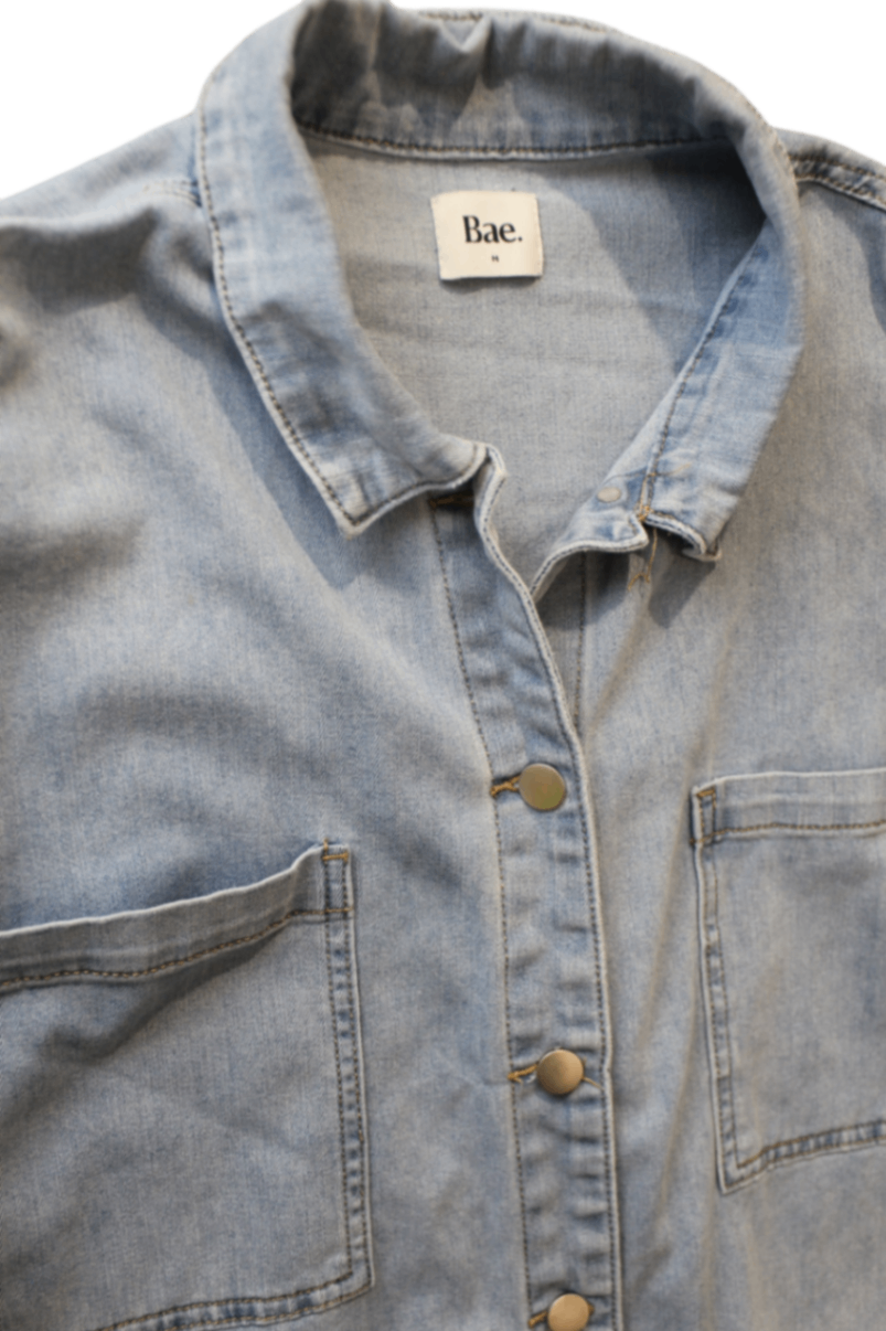 Bae. Maternity Shirt, Blue, Medium/12