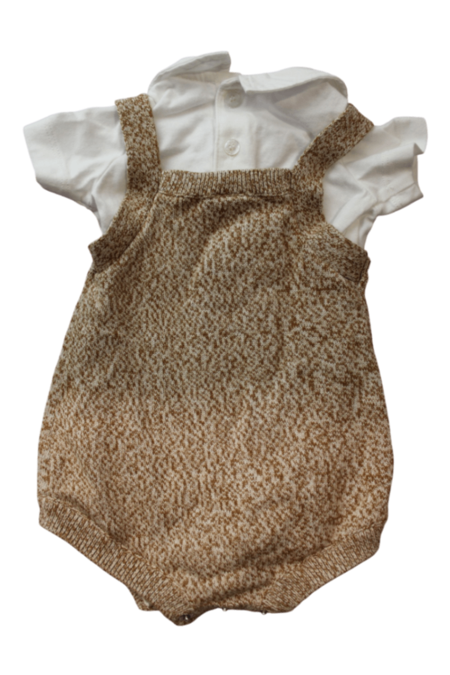 Bebe by Minihaha Bodysuit, Brown and White, 000