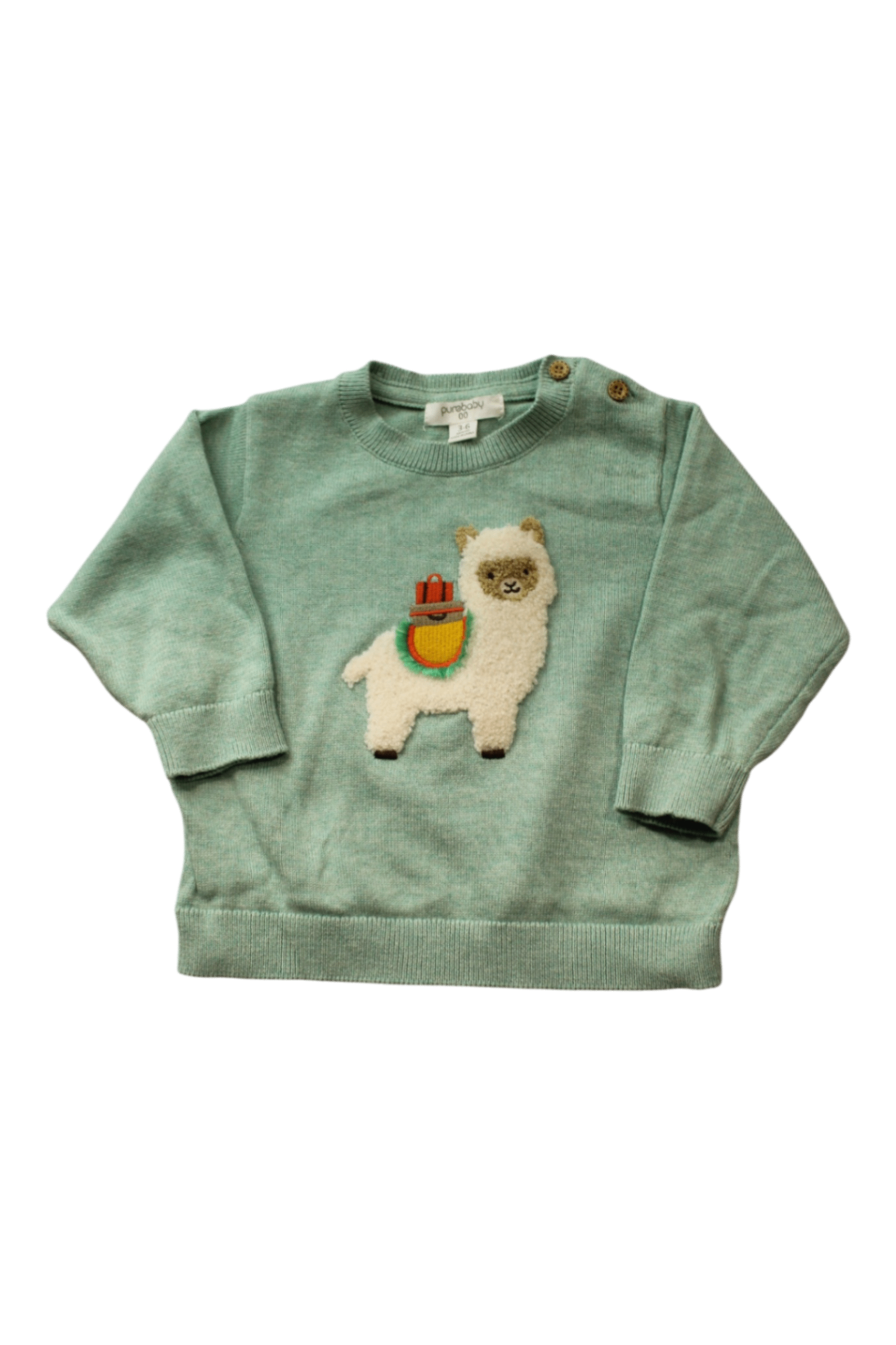 Purebaby Jumper, Mint green, 00 / 3-6 months
