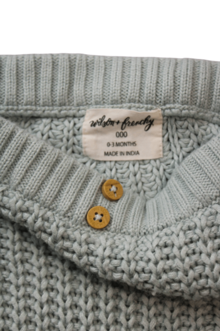 Wilson + Frenchy Knit Leggings, Pale sage green, 000 / 0-3 months