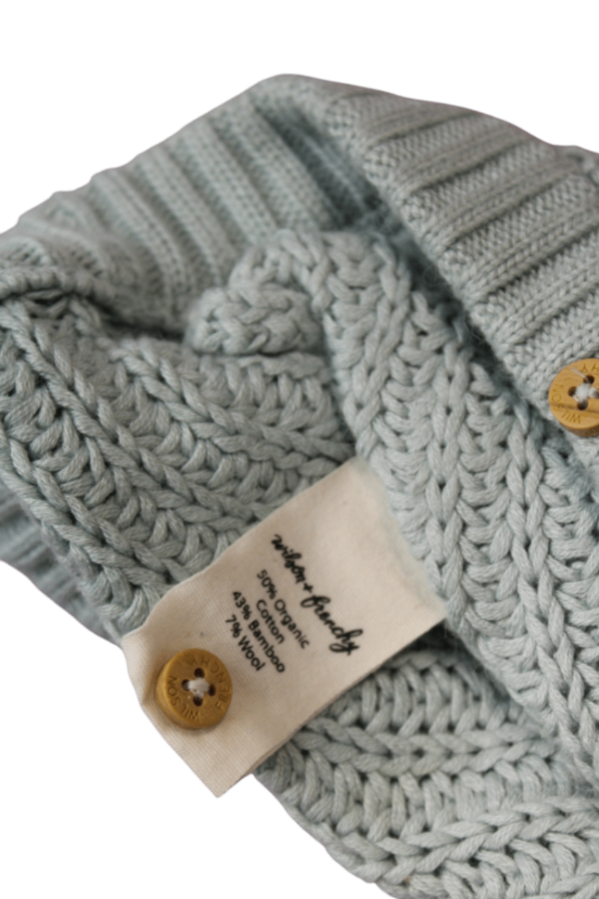 Wilson + Frenchy Knit Leggings, Pale sage green, 000 / 0-3 months