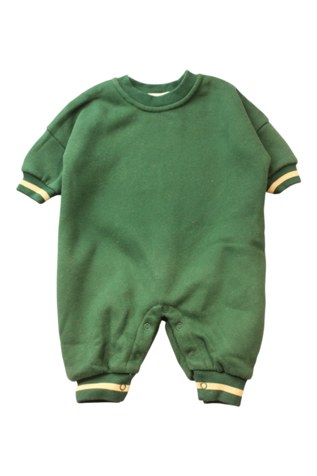 Cinnamon Baby Fleece Jumpsuit, Green, NB