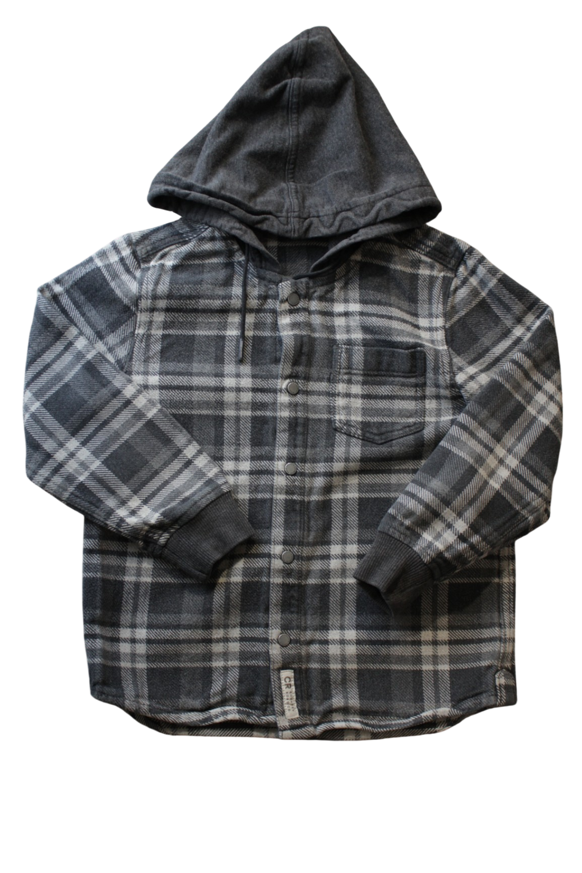 Country Road Shirt with hood, Grey check, 5