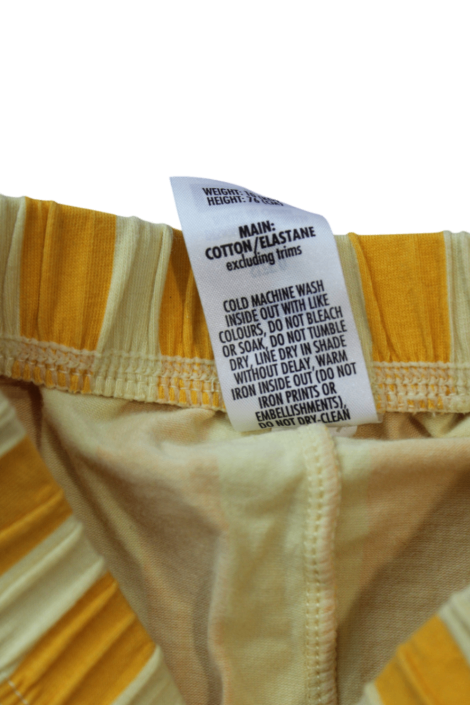 Bonds Pants, Mustard yellow and cream, 6-12MTHS / Size 0