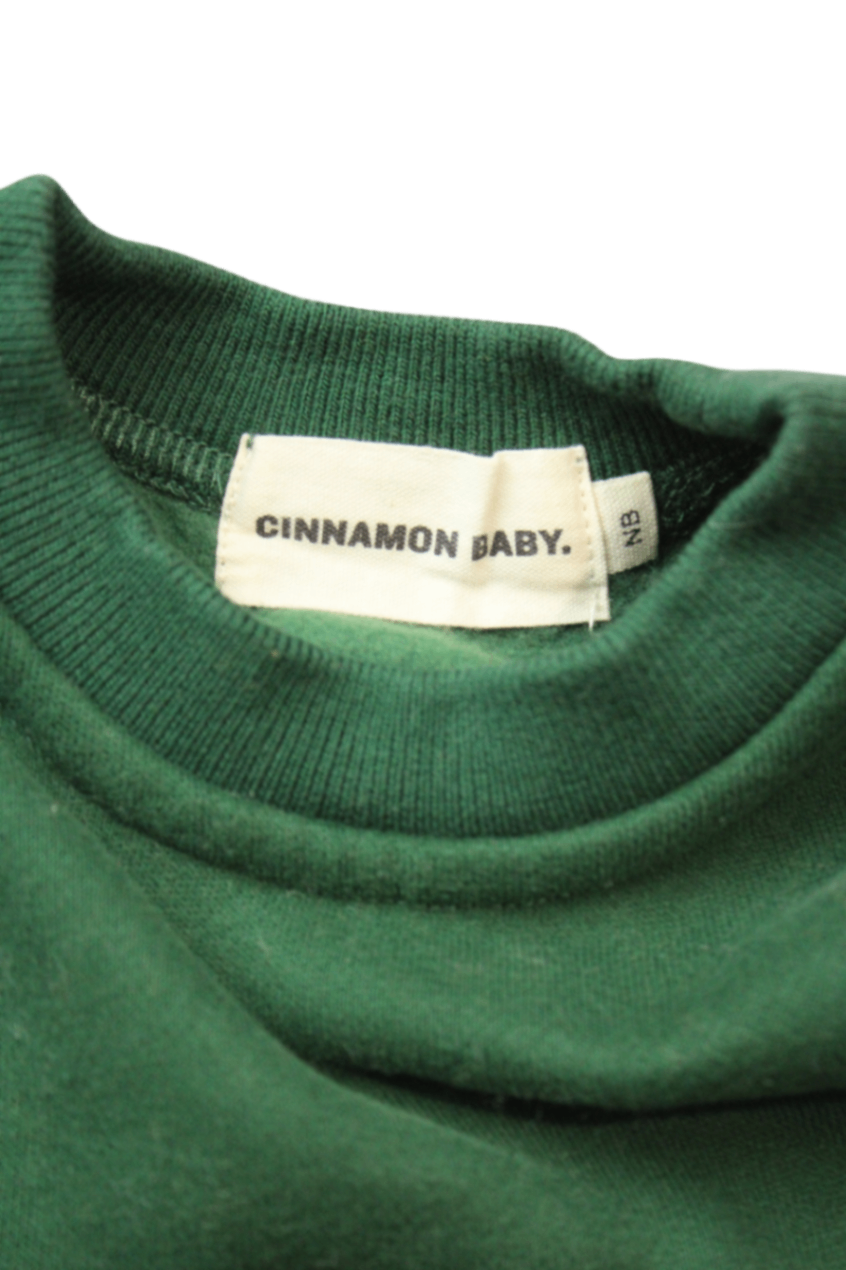 Cinnamon Baby Fleece Jumpsuit, Green, NB