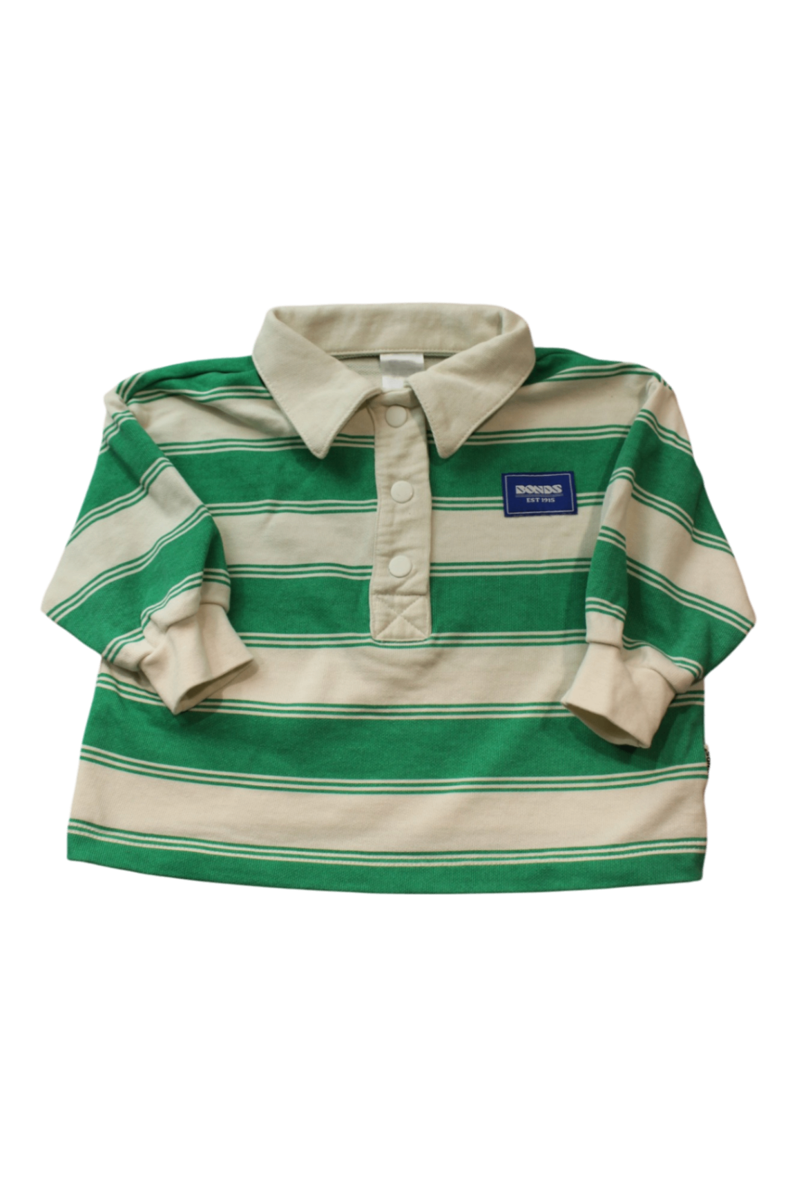 Bonds Rugby Shirt, Green and cream, 3-6MTHS / SIZE 00