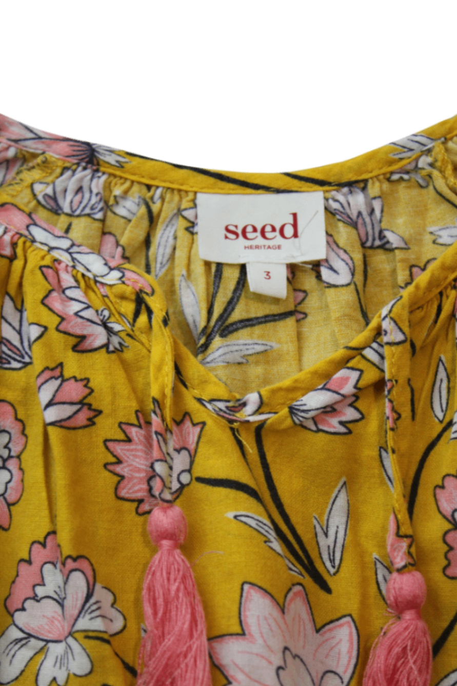 Seed Heritage Shirt, Yellow, pink and white, 3
