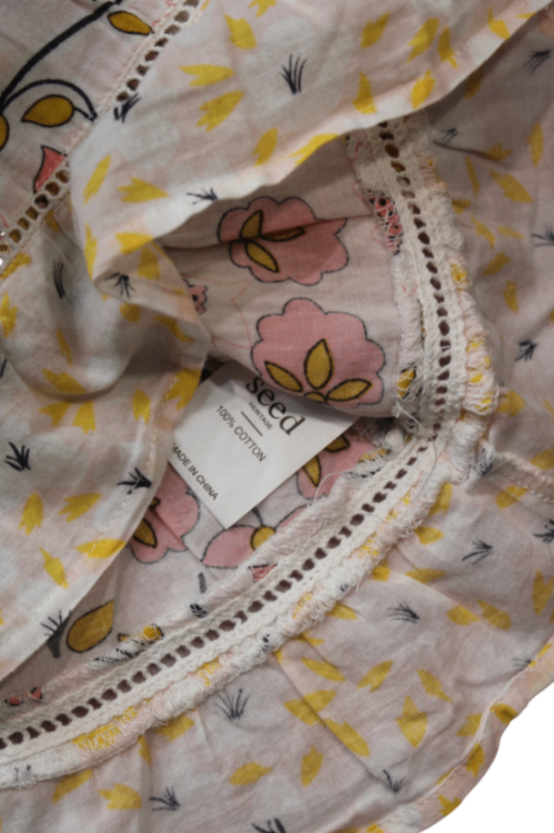 Seed Heritage Shirt, Yellow, pink and white, 3