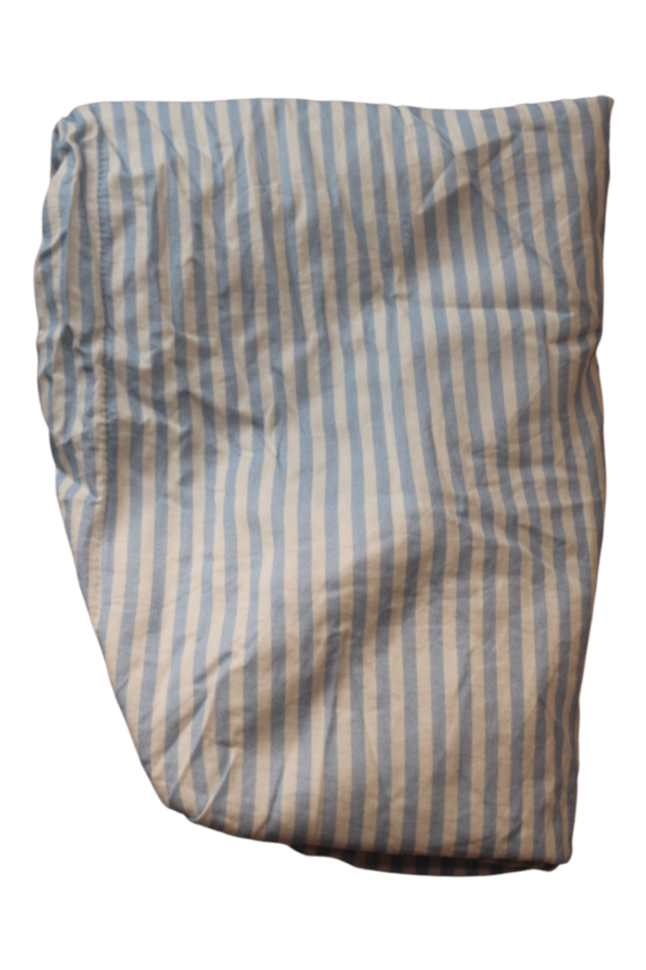 Organic Peach Waterproof Fitted Sheet, Blue and White, Small Bassinet