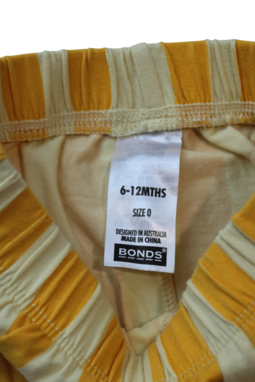 Bonds Pants, Mustard yellow and cream, 6-12MTHS / Size 0
