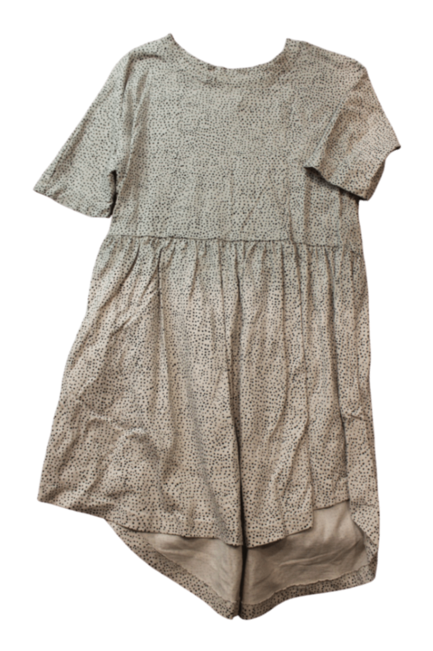 Huxbaby Dress, Beige with black speckles, 7