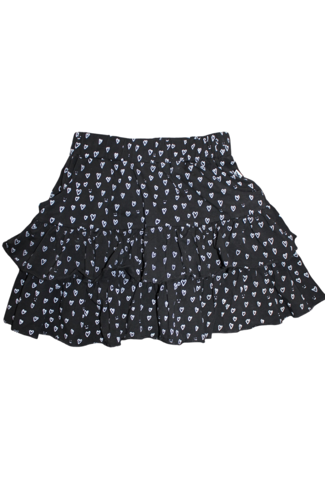 Minti Skirt, Black with white hearts, 7