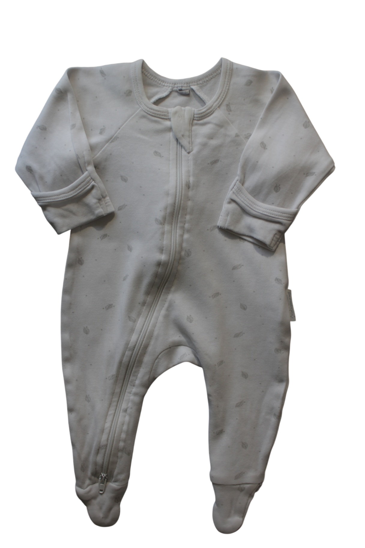 Purebaby Jumpsuit, white, grey, 0000
