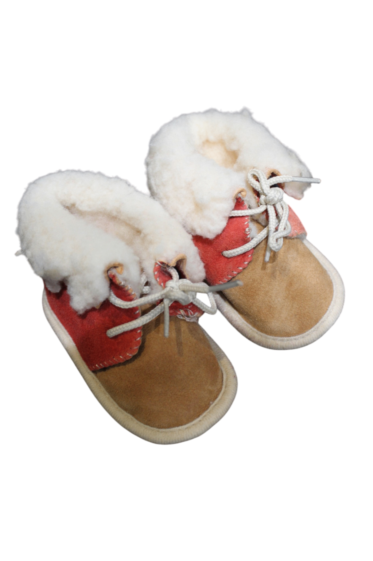 unbranded Booties, Red and tan, 000