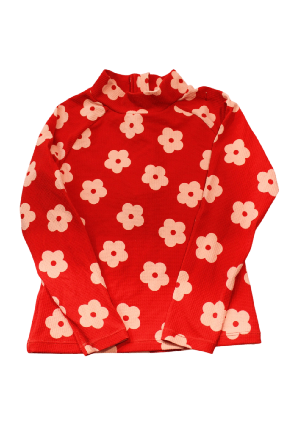 Seed Heritage Long-Sleeve Rashie, Red and cream, 6
