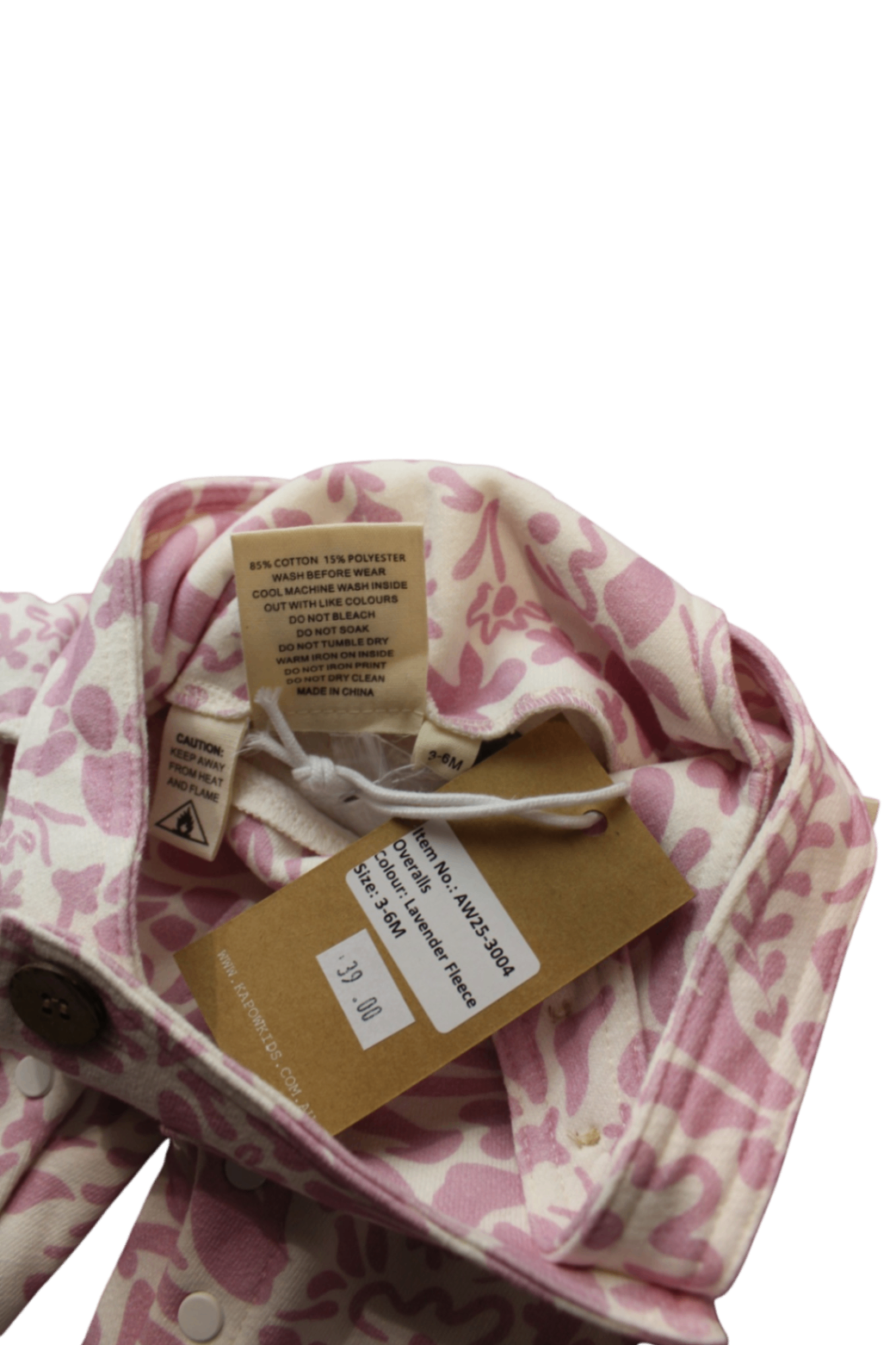 Kapow Overalls, Lavender pink, 3-6M
