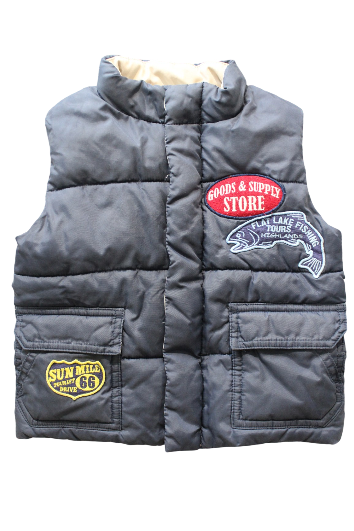 Country Road Puffer Vest, Navy blue, 2