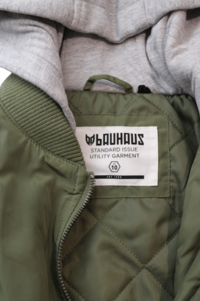 Bauhaus Jacket, Olive Green and Grey, 10