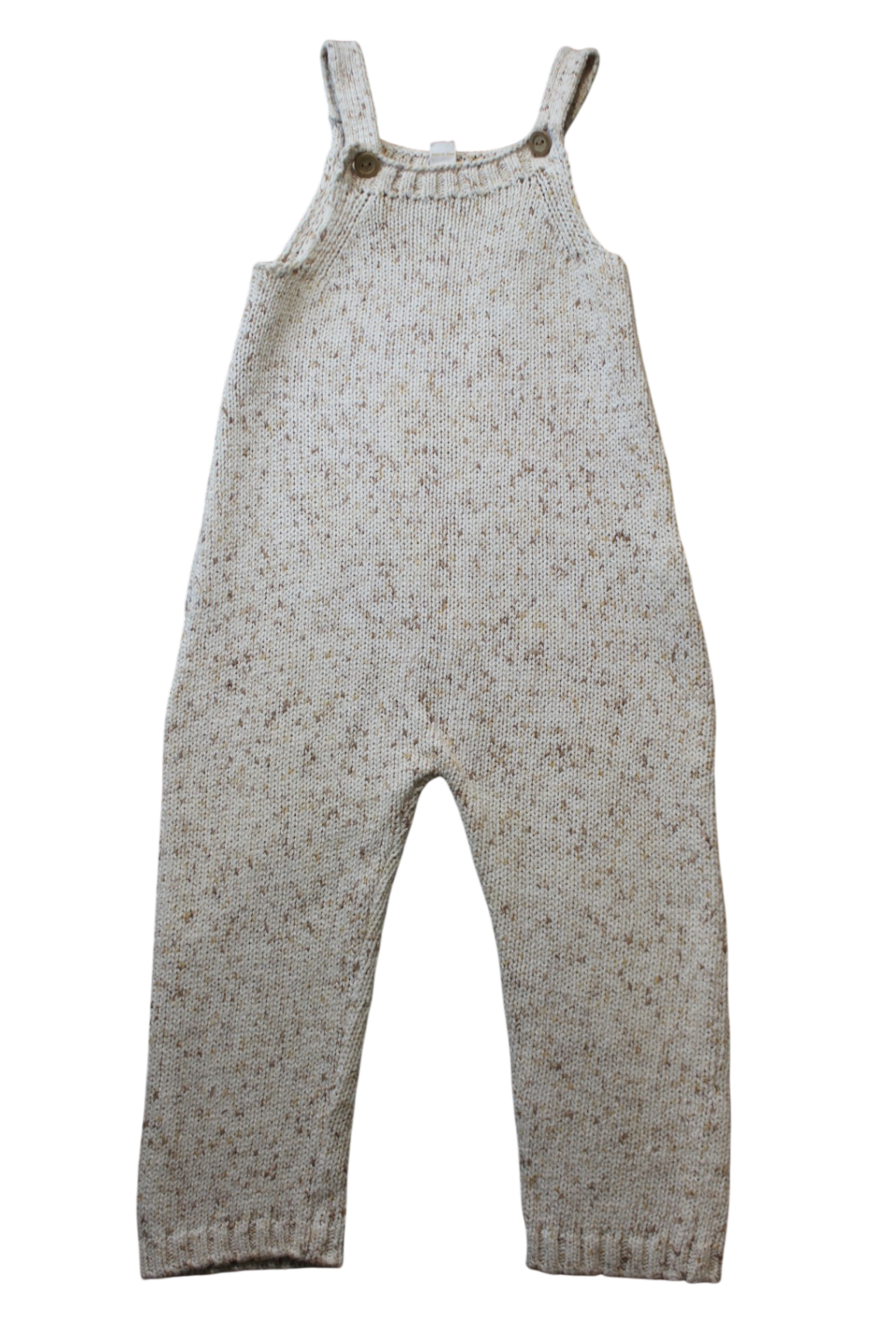 Grown Knit Overalls, Beige, 2