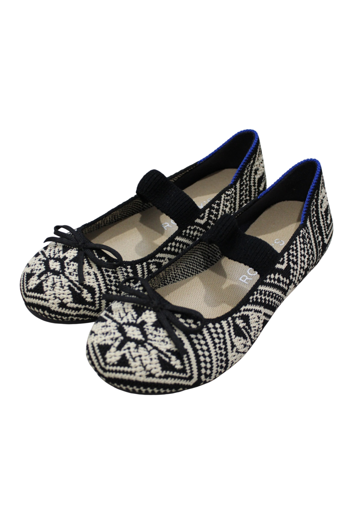 Rothy's Shoes, Cream and black, 32