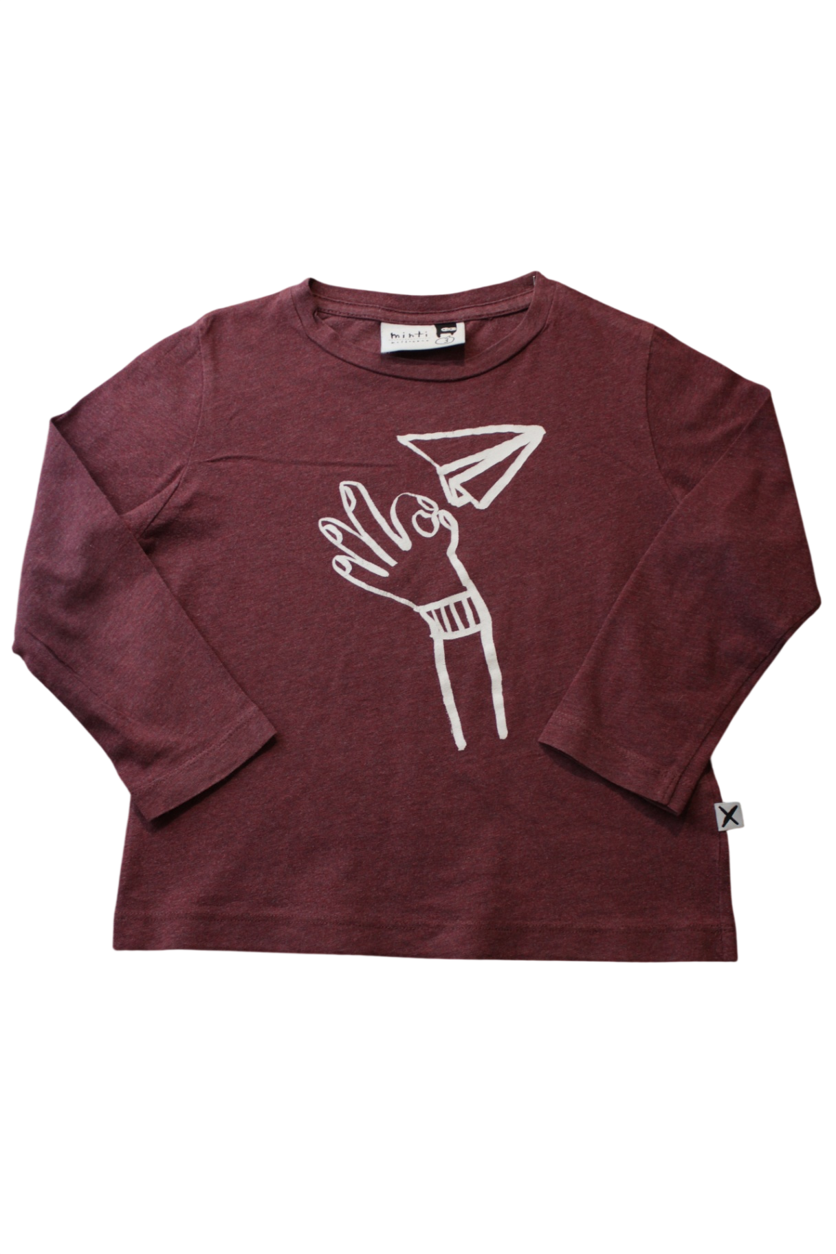 Minti Long-Sleeve Top, Maroon, 3