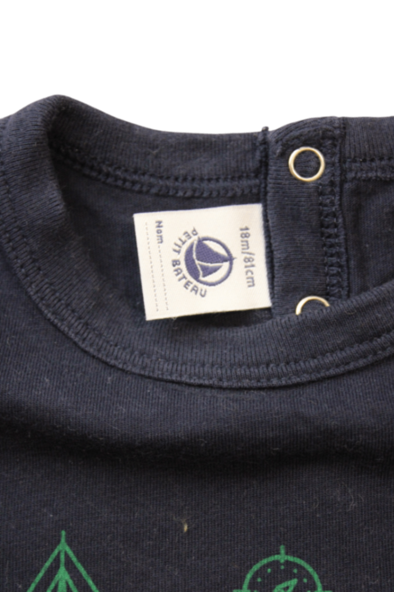 Petit Bateau T-Shirt, Navy, 18m/81cm