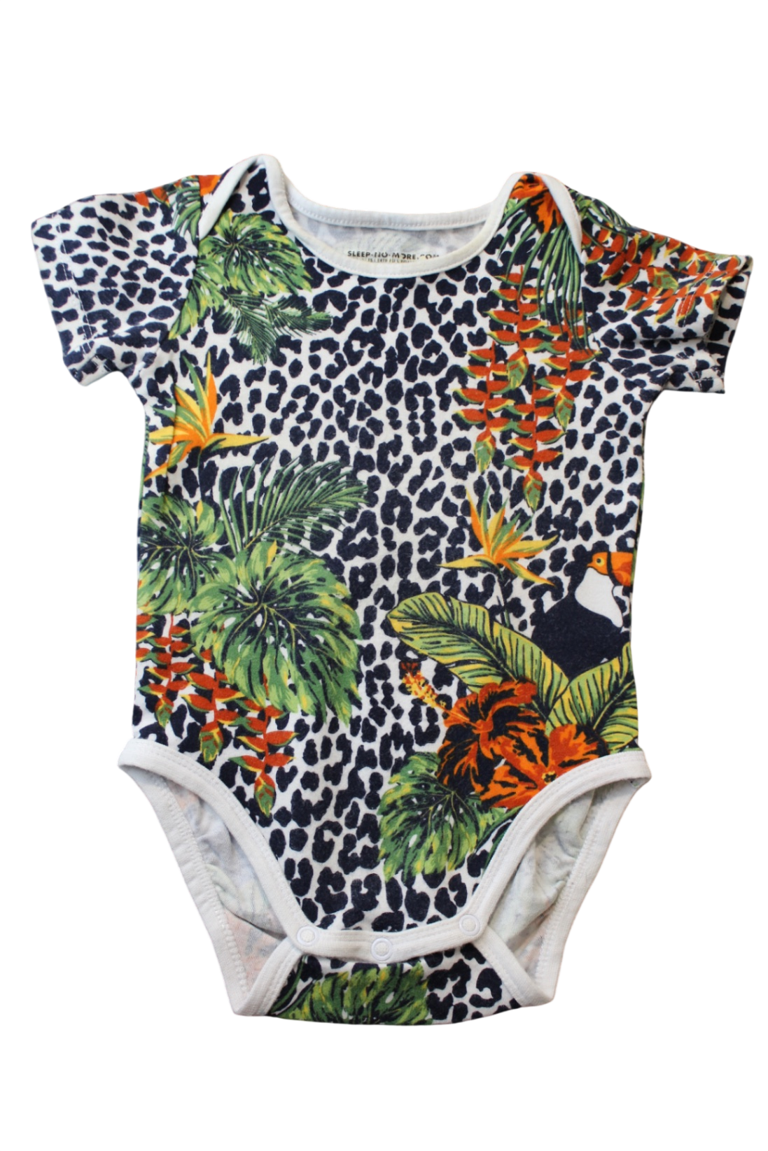 Sleep No More Bodysuit, Black, White, Green, Orange, 0