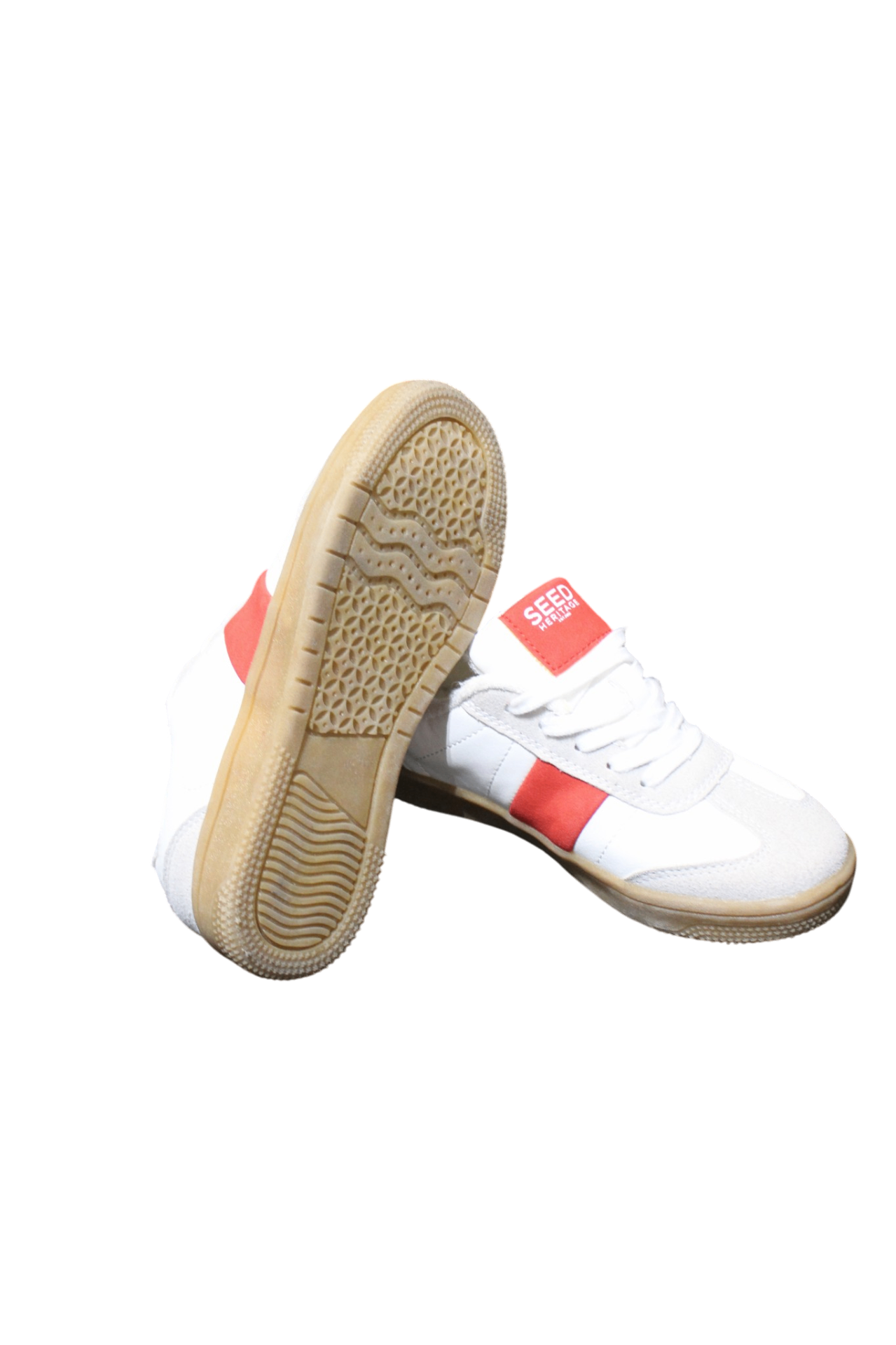 Seed Heritage Shoes, White, Red, Beige, 33