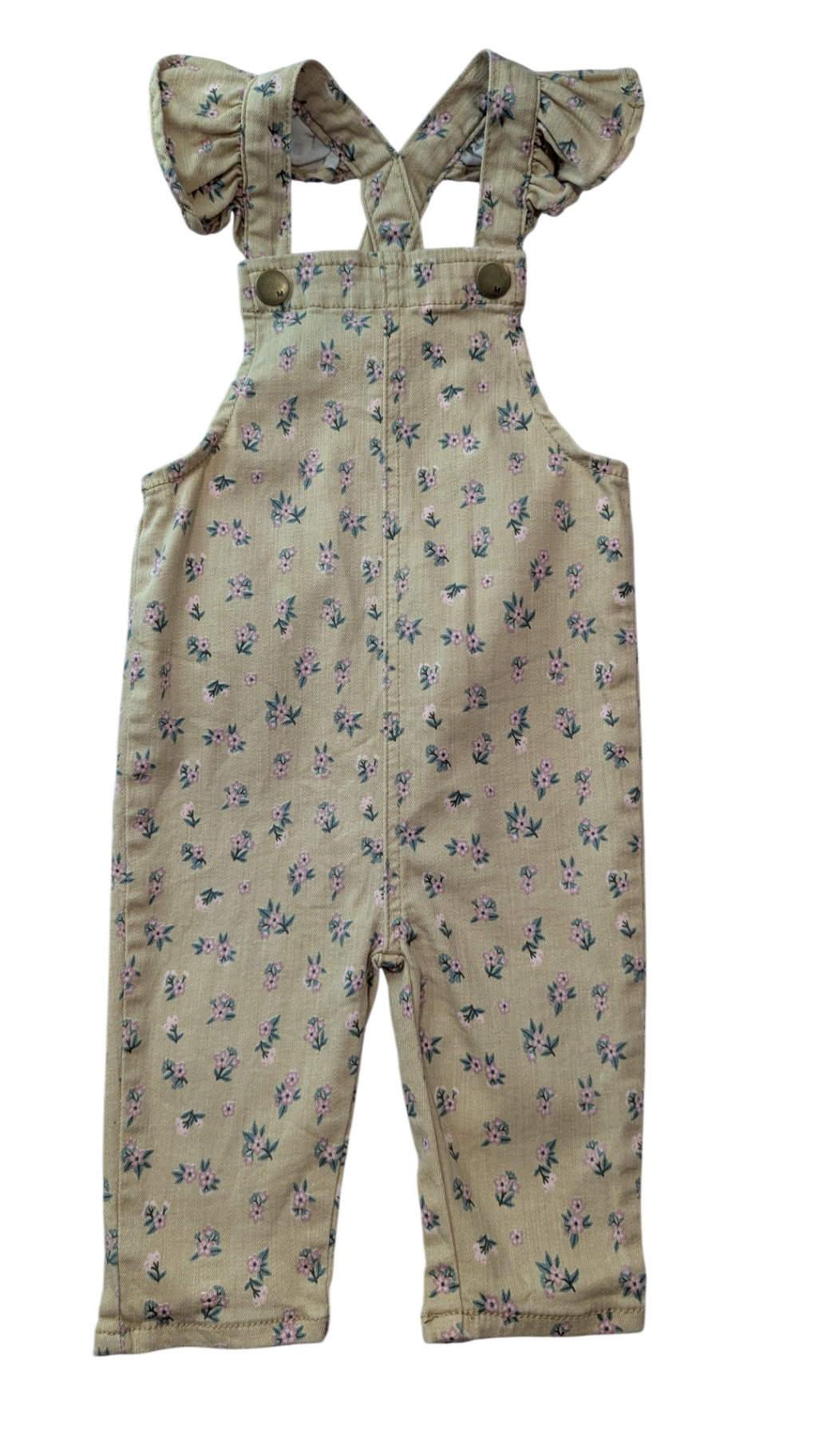 Milky Overalls, Beige with floral print, 0
