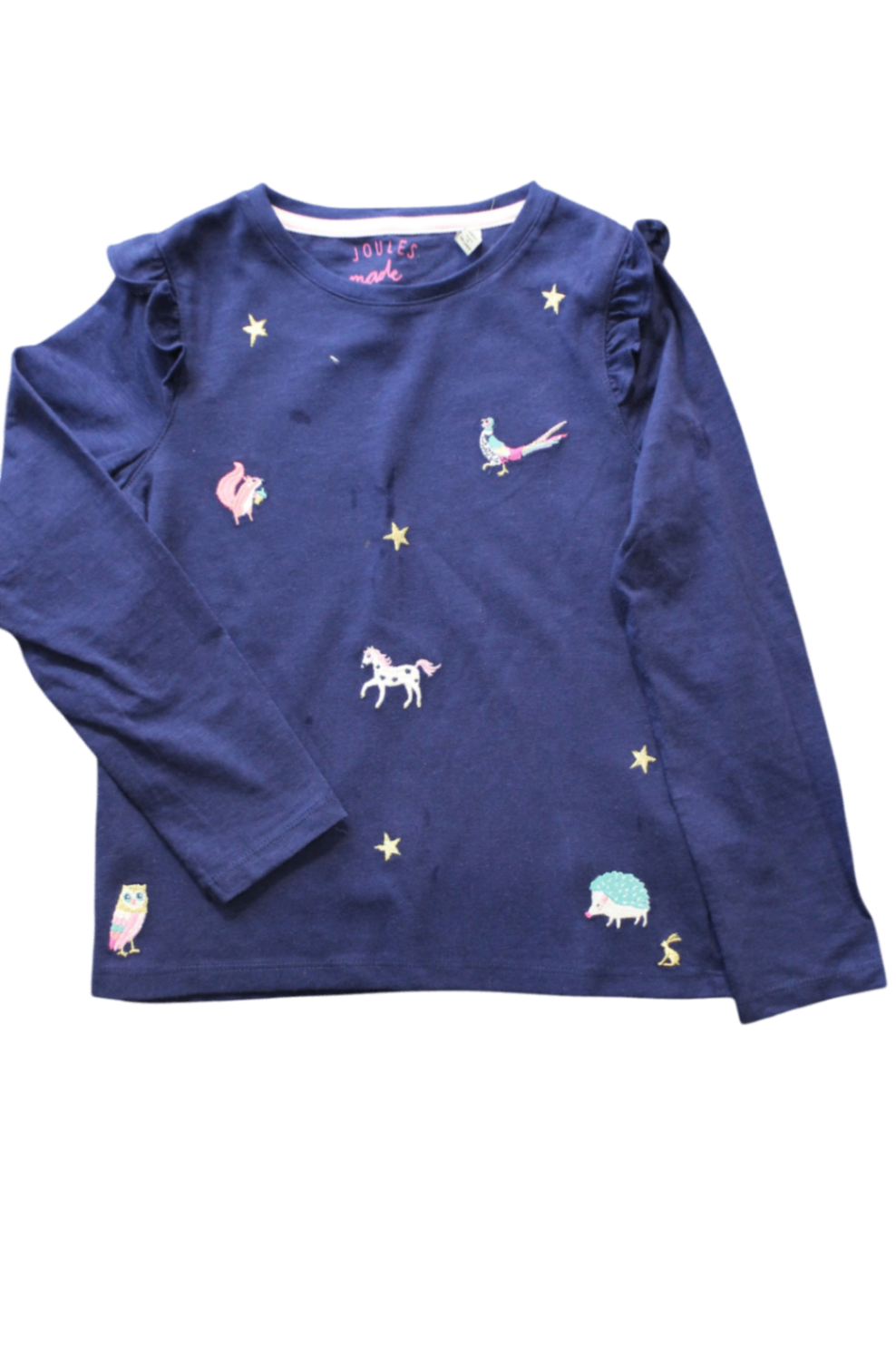 Joules Long-Sleeve T-Shirt, Navy, 7-8