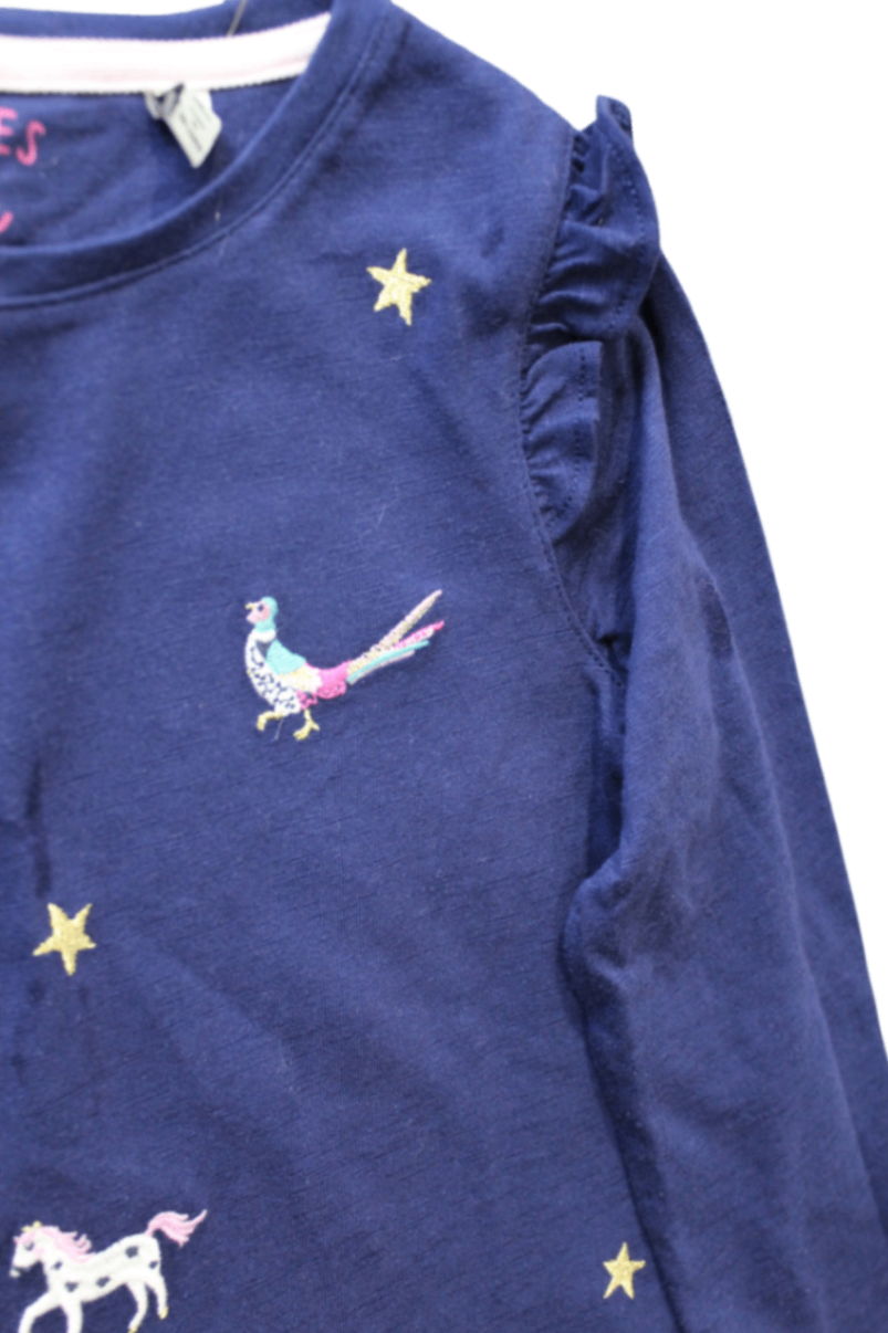 Joules Long-Sleeve T-Shirt, Navy, 7-8