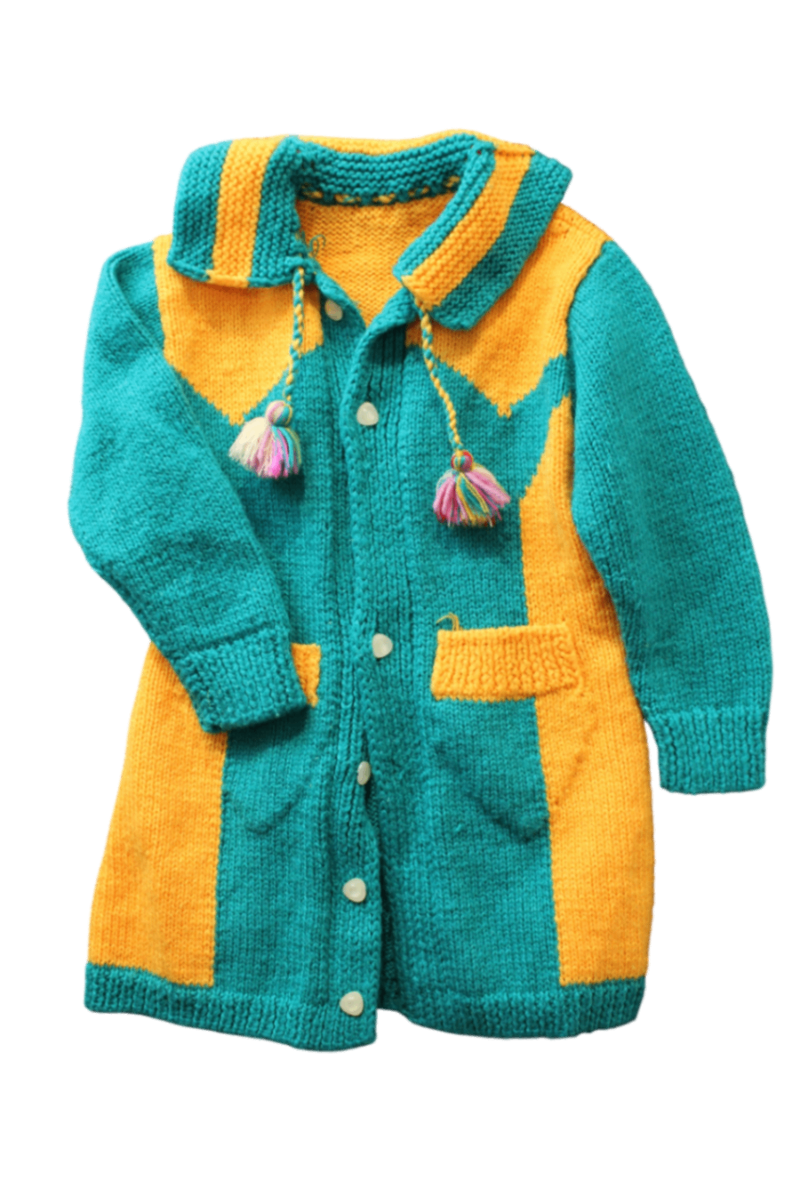 Handknit Knitwear, Teal, 2