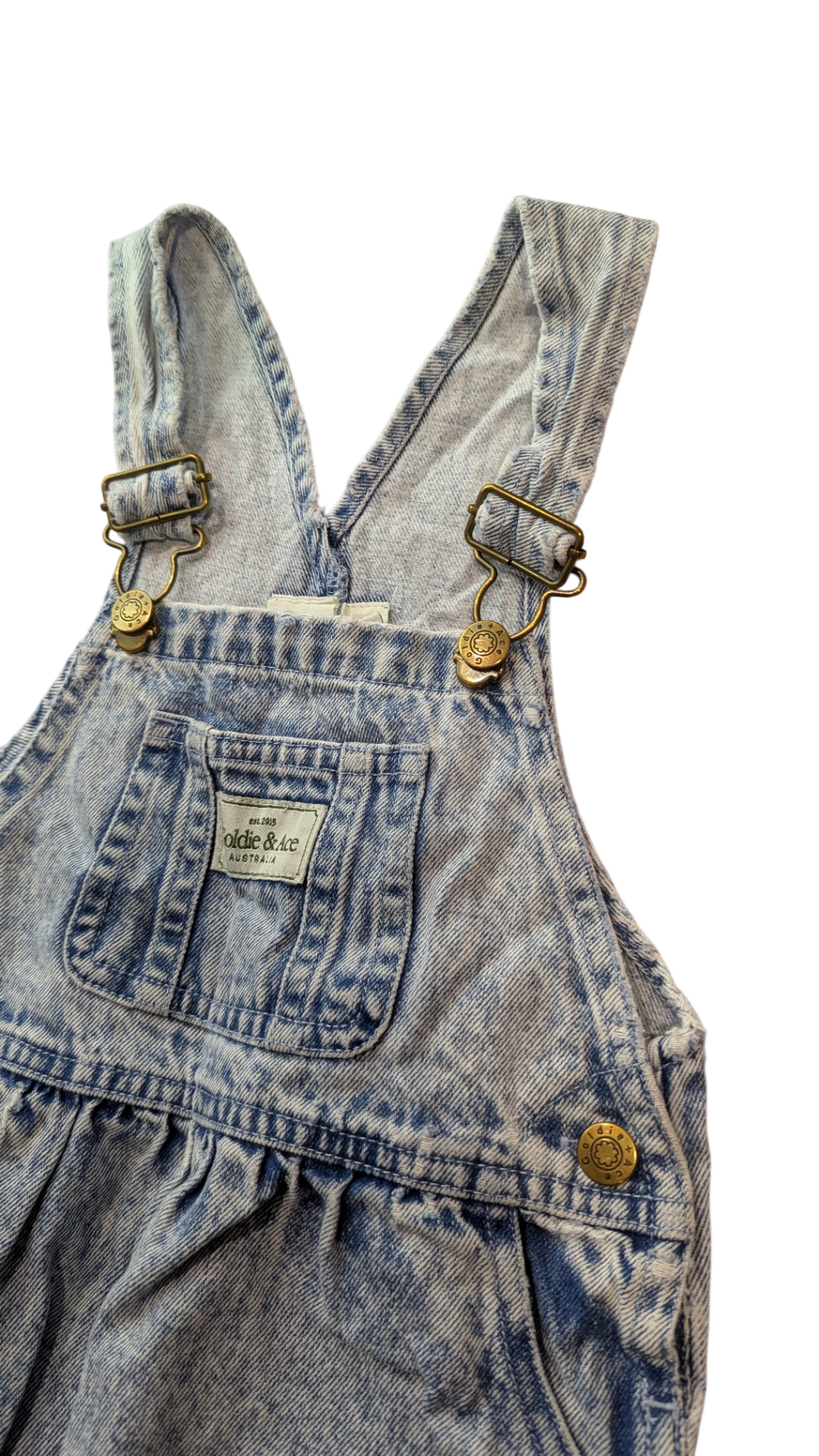Goldie & Ace Overalls, Blue wash denim, 2