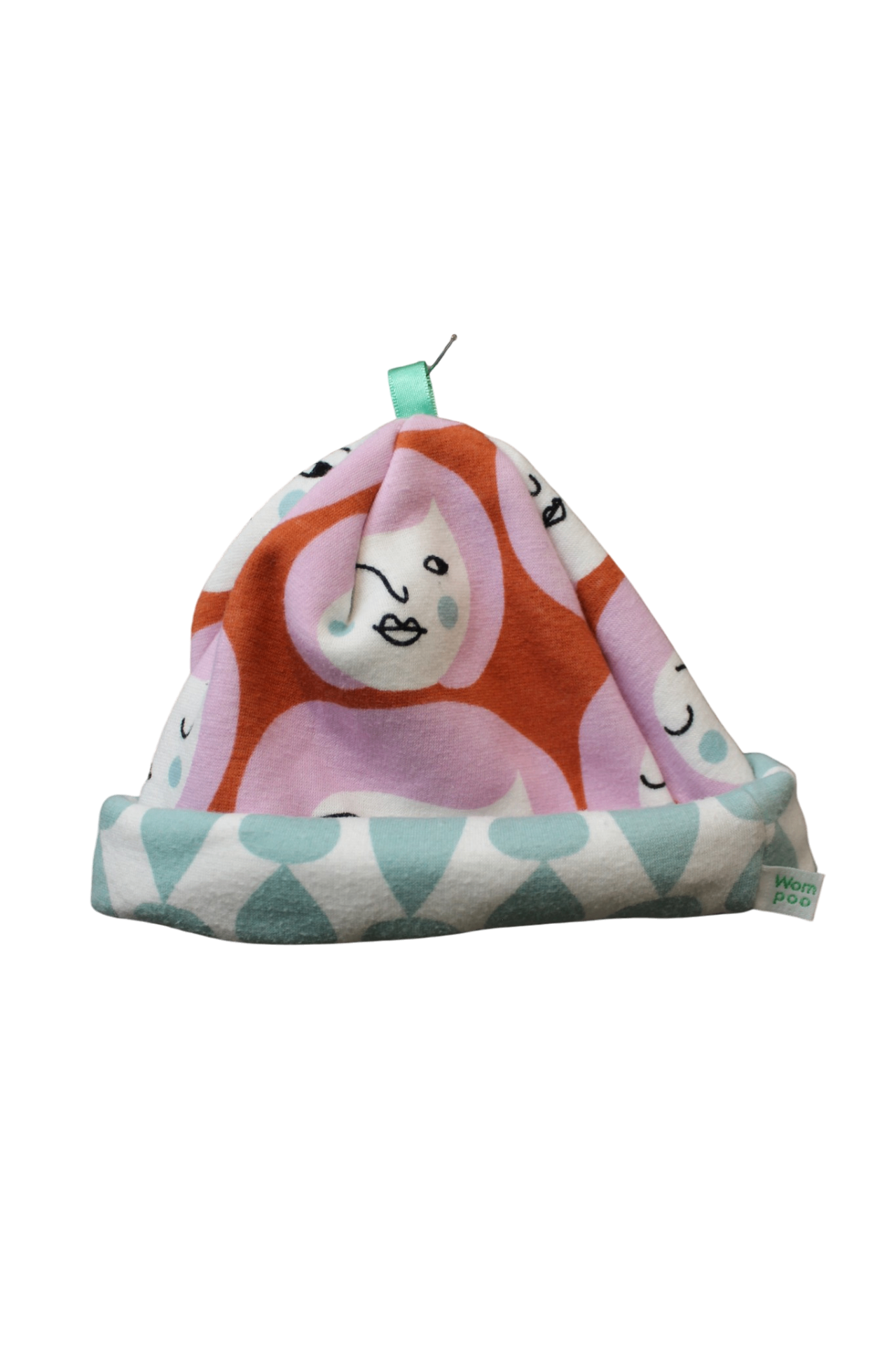 Wompoo Beanie, White/blue/orange/pink, NB
