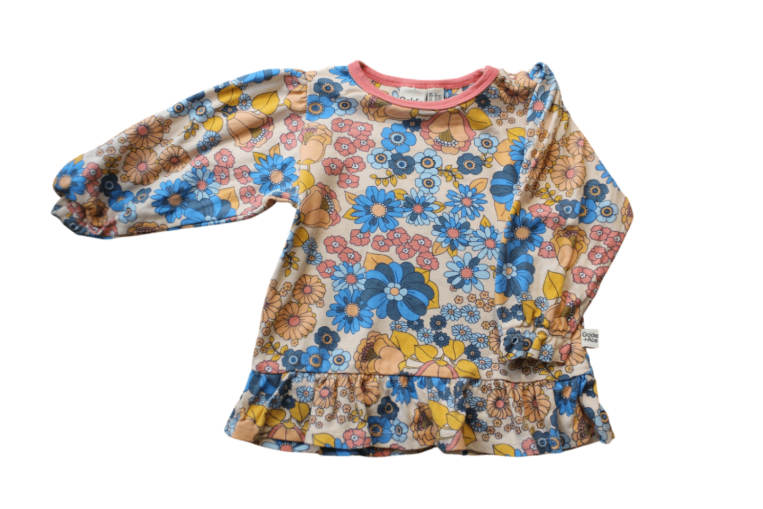 Goldie + Ace Long-Sleeve Top, pale pink/floral, 1