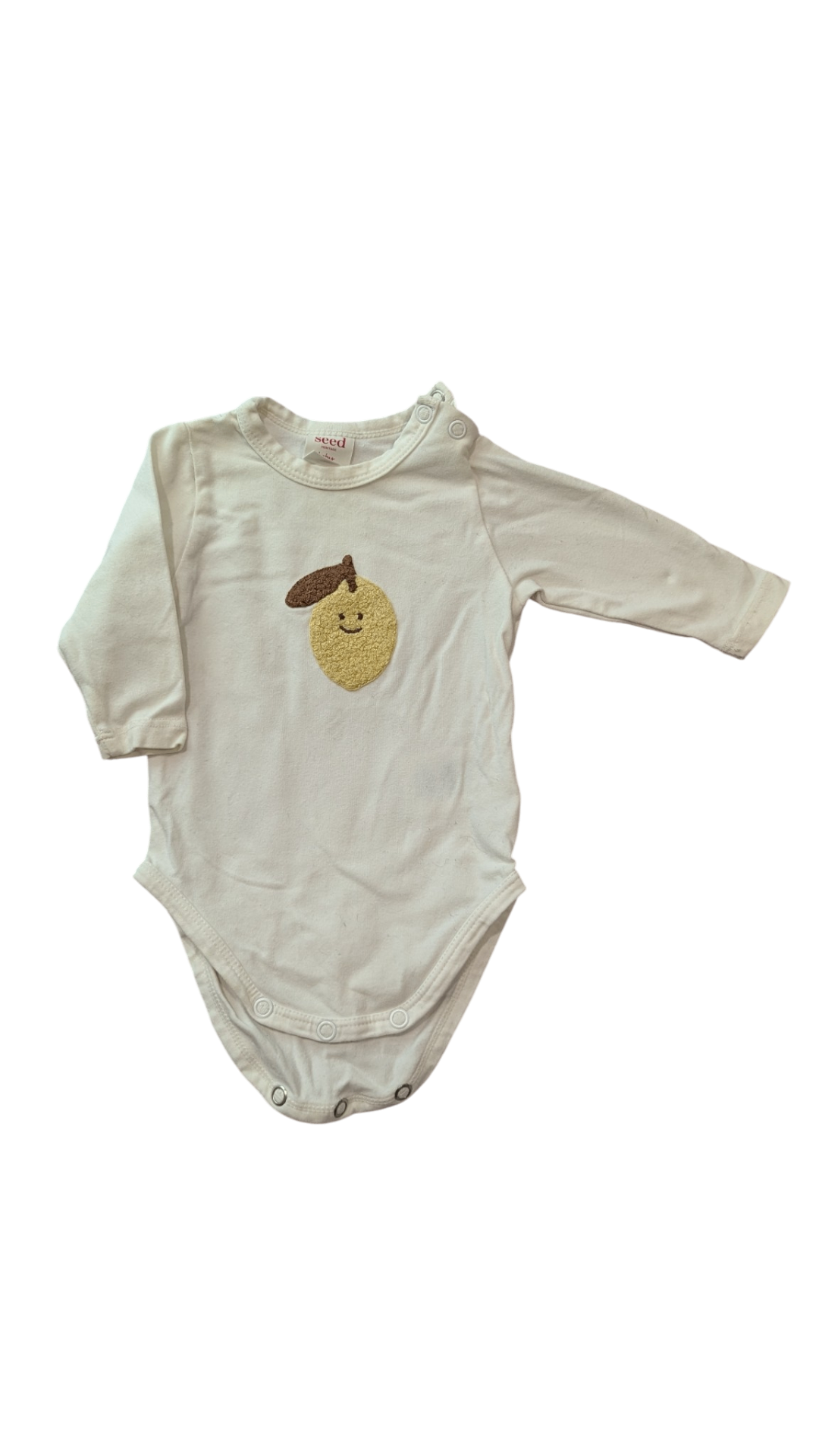 Seed Bodysuit, White w Lemon , 0000