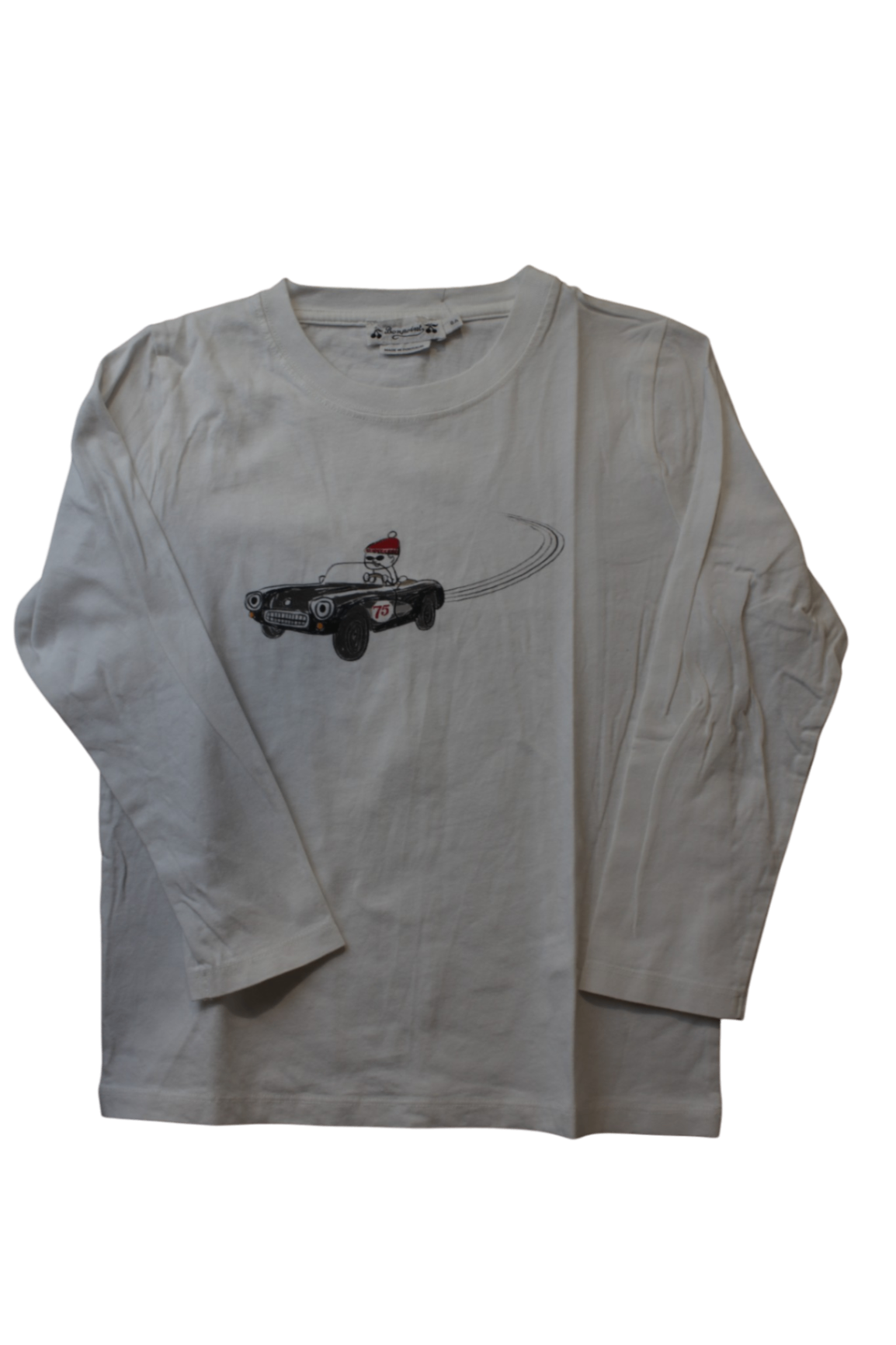 Bonpoint Long-Sleeve T-Shirt, White, 8