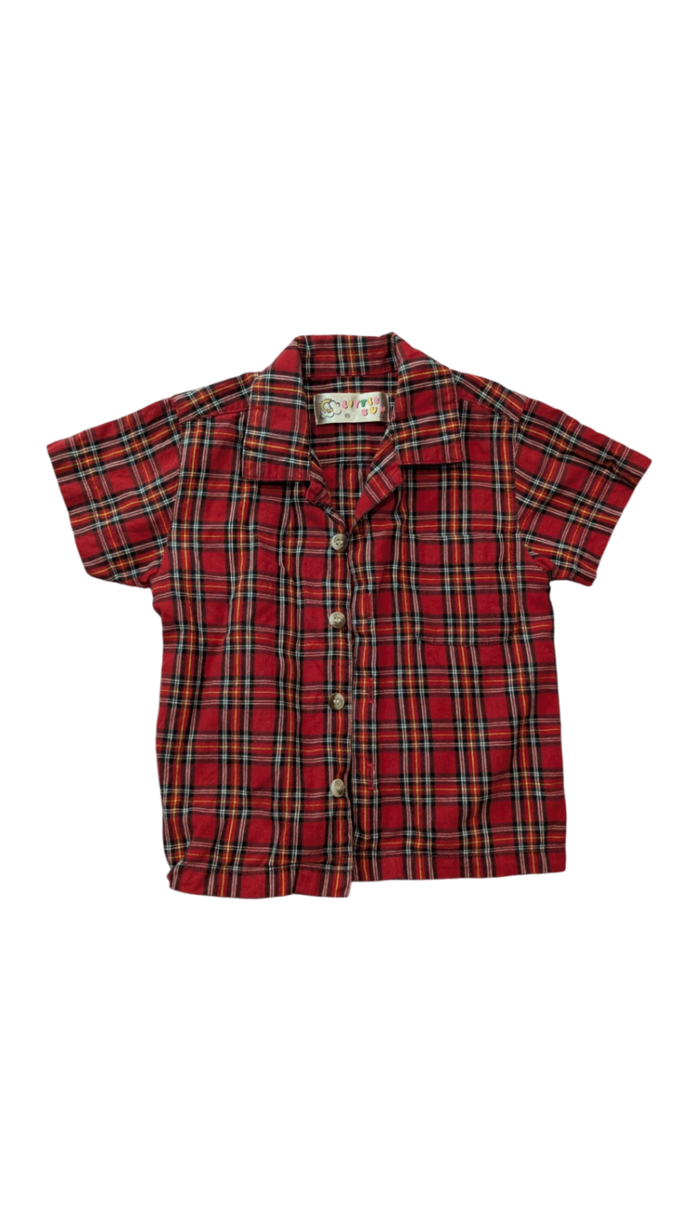 Little Sun Shirt, Red Plaid, 1