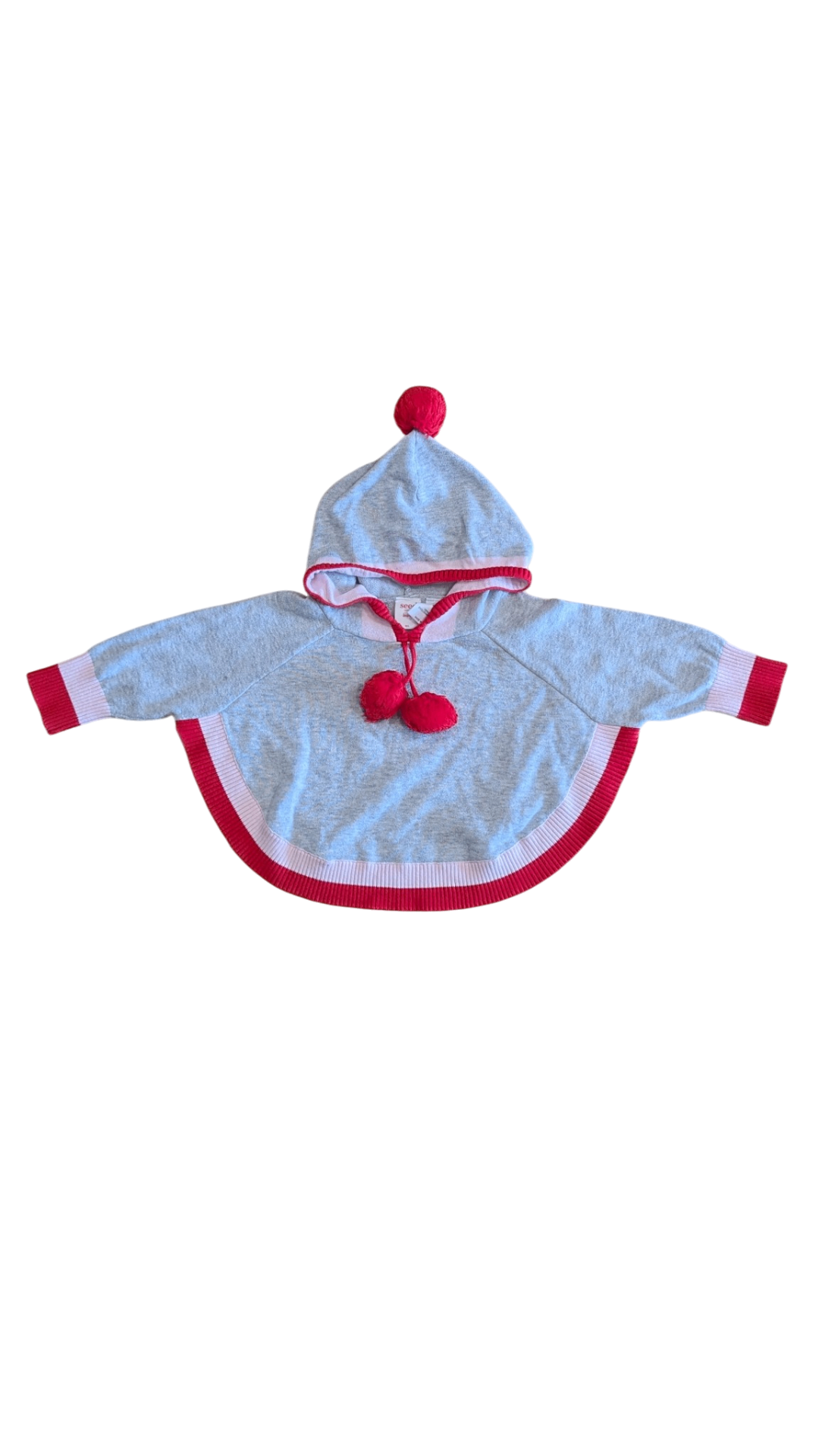 Seed Jumper, Grey w Pink & Red Trims, M/L