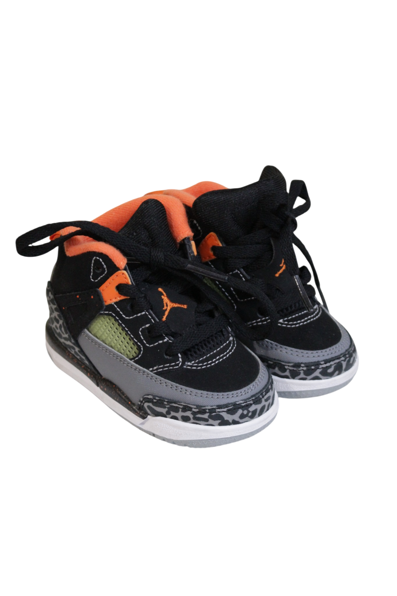 Jordan Sneakers, Black / Orange / Grey, US 4/EUR 19.5
