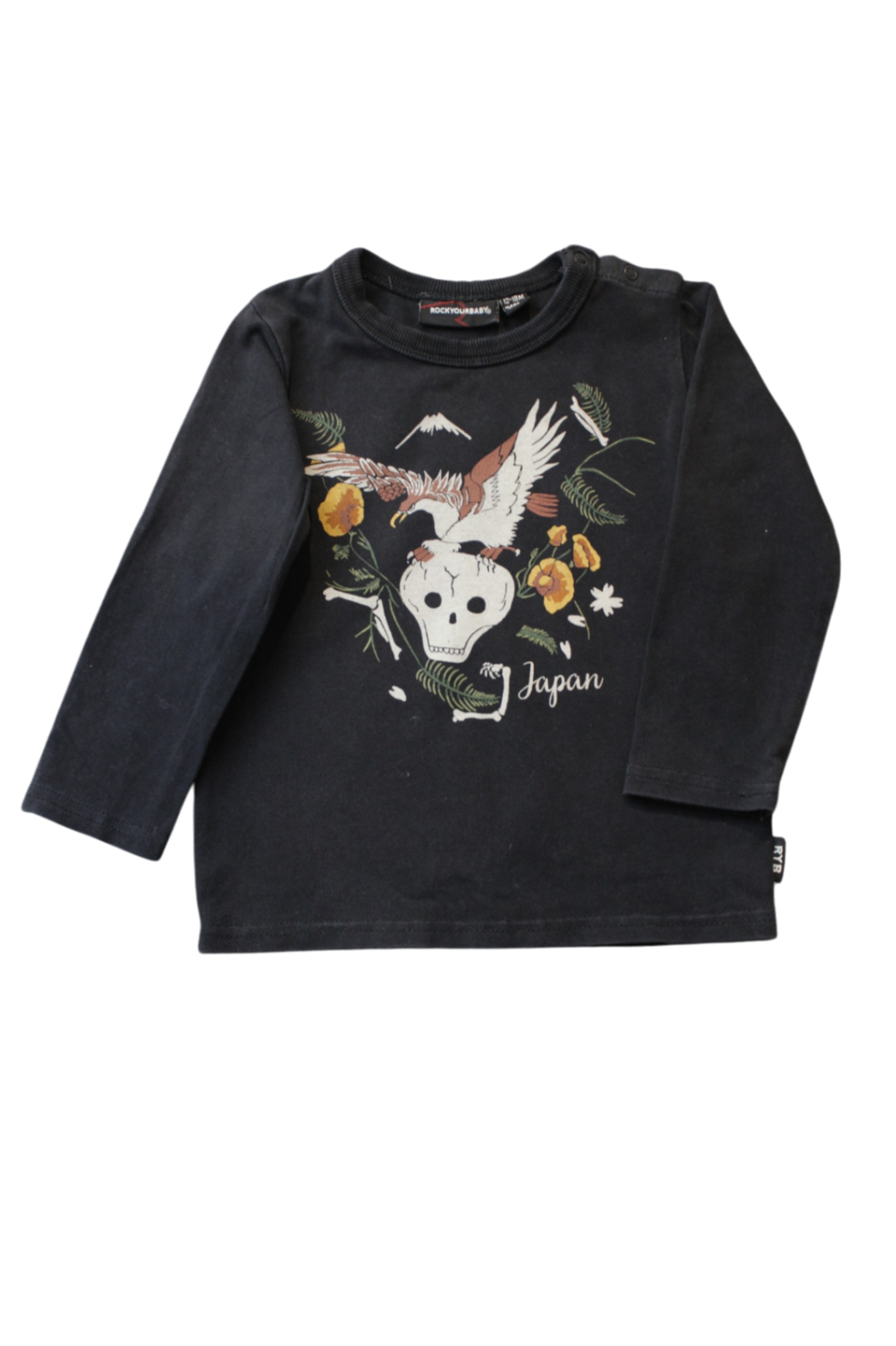Rock Your Baby Long-Sleeve T-Shirt, Black, 12-18M