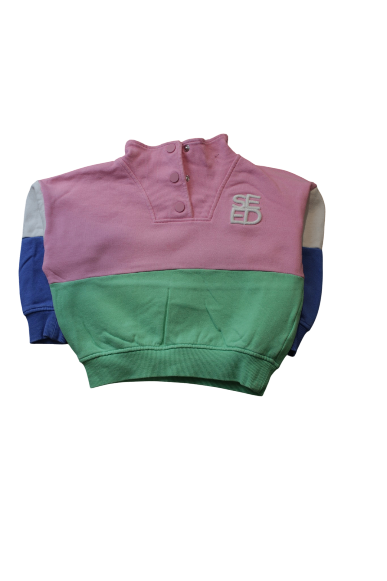 Seed Heritage Jumper, Pink, green, blue and white, 4