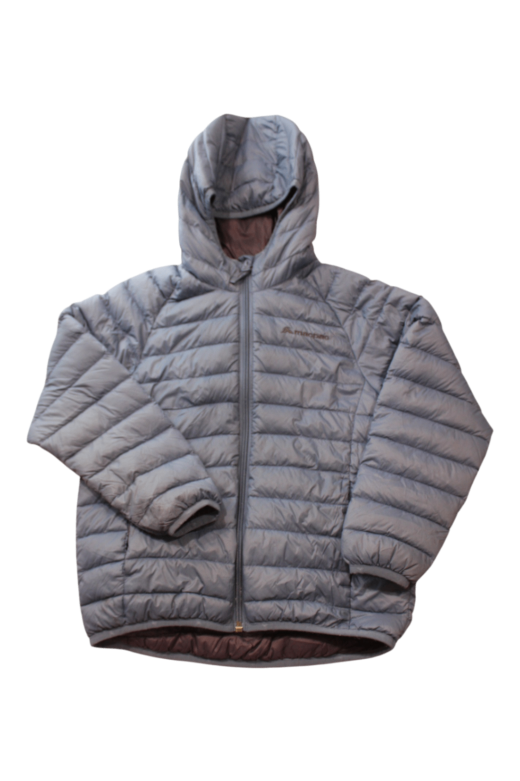 Macpac Puffer Jacket, Grey/Blue, 6 YRS
