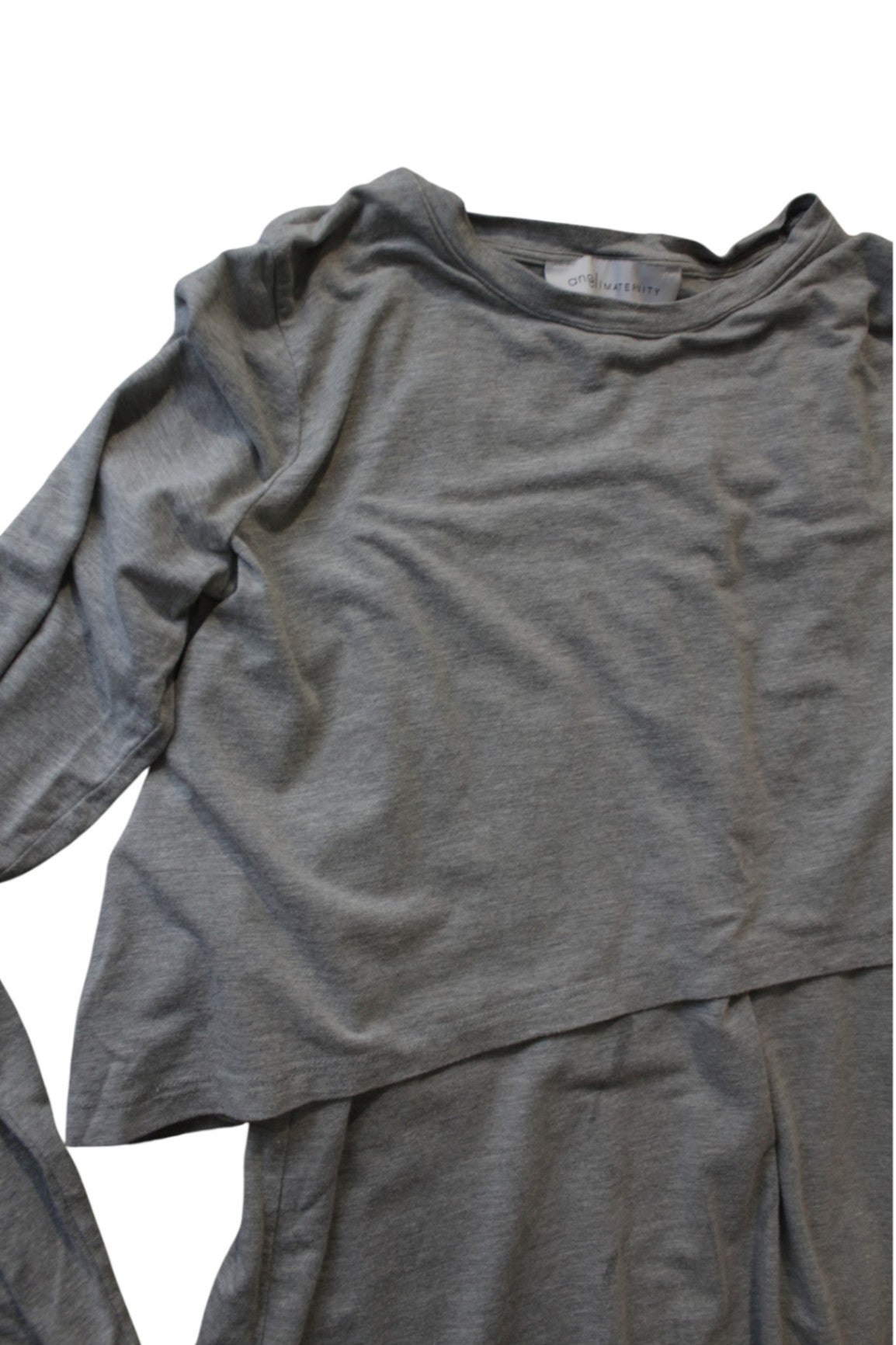 Angel Maternity Nursing Top, Grey, Small/10