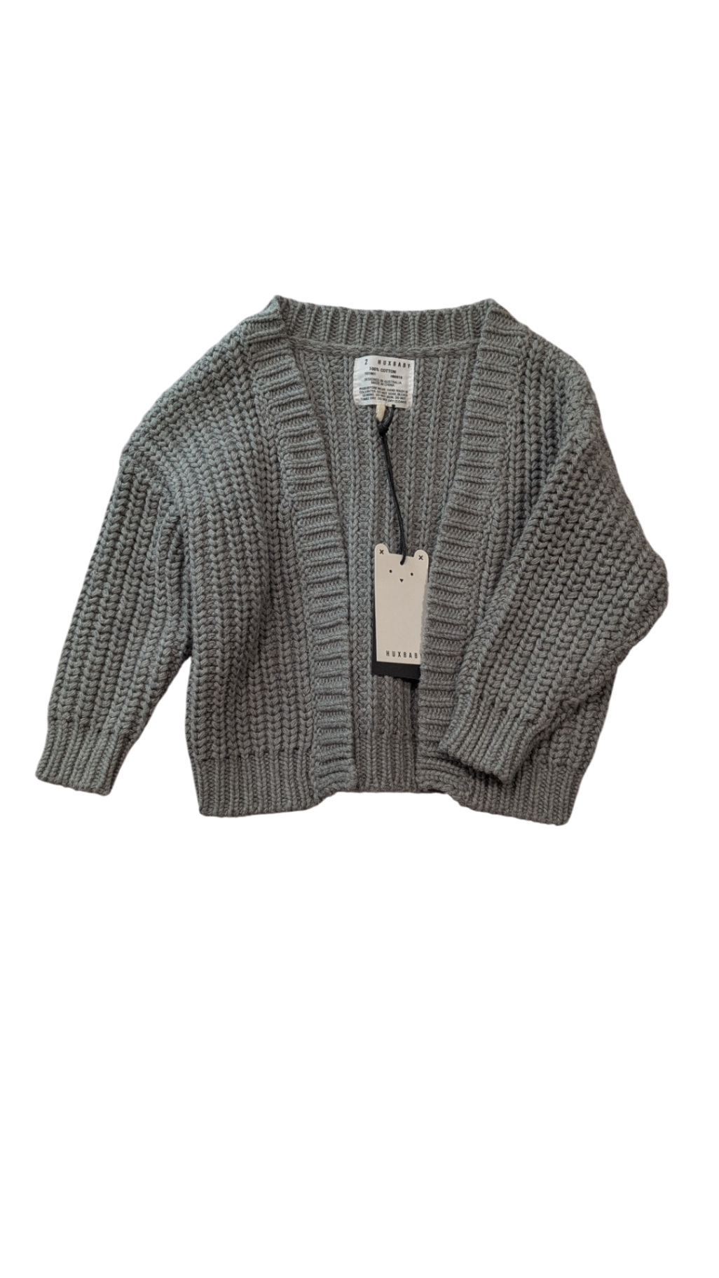 Huxbaby Cardigan, Grey, 2